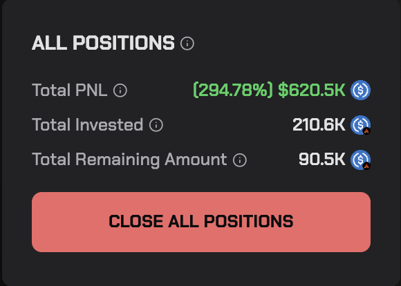 Close Position Interface